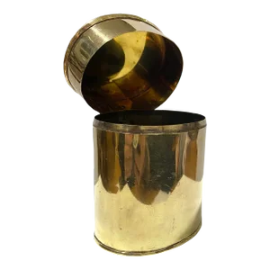1960s Brass Tobacco Jar – Vintage Lidded Brass Container