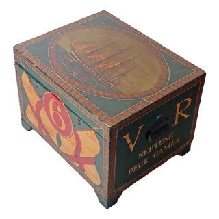 Sailing Ship Neptune V. R. Deck Games Chest, 1890s For Sale