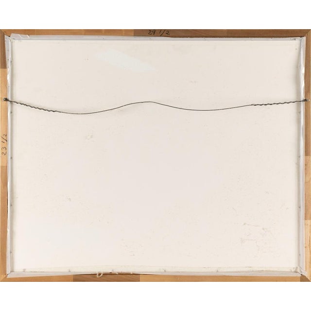 Wonderful Winter Scene with Skier Watercolor by 20th C. American Listed Artist, Lawrence N. Jensen. Jensen was a member of...