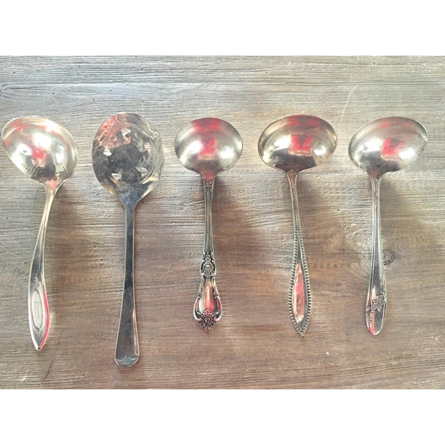 Antique Silver Plate Serving Utensils Set of 5 Chairish