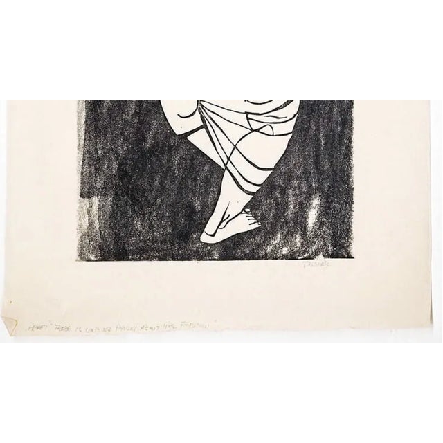 1960s Thomas Elsner There Is Nothing Phony About Mrs. Frasconi Woodblock For Sale - Image 4 of 4