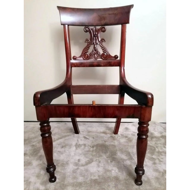 Wood Mid 19th Century Biedermeier Style Danish Chair in Wood and Fabric For Sale - Image 7 of 13