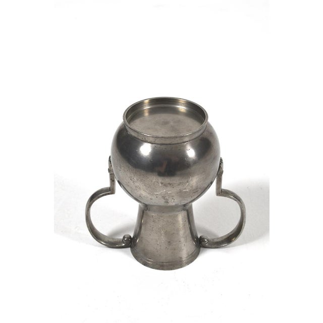 Scandinavian Modern Art Deco Pewter Vase from GAB, Stockholm, 1932 For Sale - Image 10 of 12