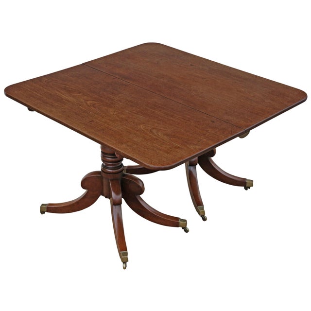 Antique Georgian Twin Pedestal Dining Table, 1800s For Sale - Image 5 of 12