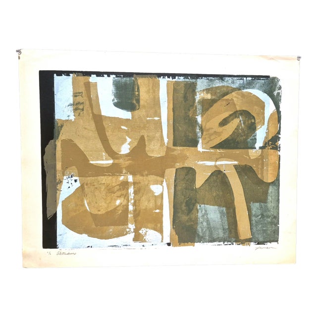 1900s Irving Amen Artwork ~ "Abstraction" 2/6 Original Signed For Sale