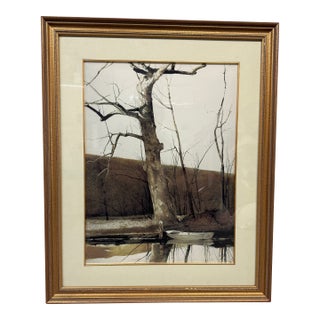 Andrew Wyeth Cold Spring Lithograph Print, Framed For Sale