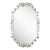 Mid-Century Modernist White Giltwood Ribbon Mirror For Sale