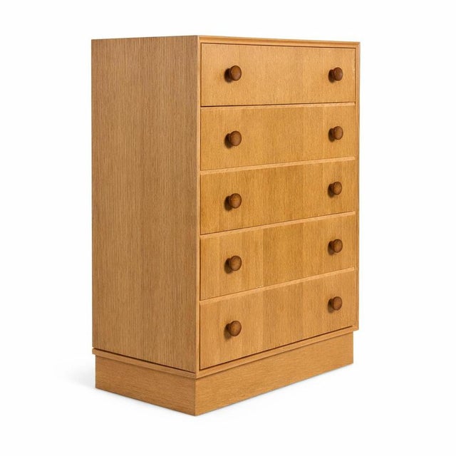 Mid-Century Oak Tallboy Chest of Drawers from Meredew, 1960s For Sale - Image 9 of 9