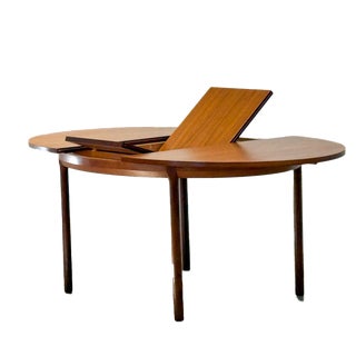 Oval Teak Extending Dining Table from White & Newton, 1960s For Sale