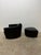 1990s Enzo Luca Art Deco Revival Leather Lounge Chairs and Footrests, 1990s - A Pair For Sale - Image 5 of 18