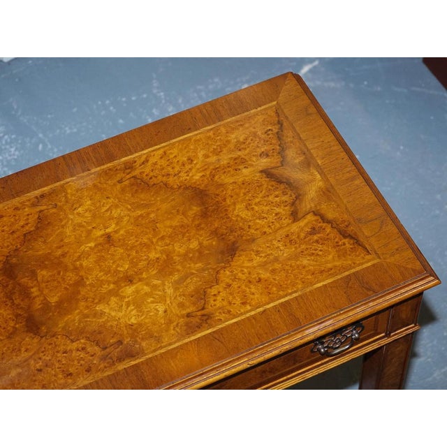 Brown Georgian Style Burr Walnut Console Table from Brights of Nettlebed London For Sale - Image 8 of 18