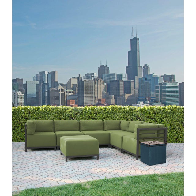 The Urban Patio Ottoman In Seascape Green Brighten Your Day Outdoors! Make your backyard getaway even more fun with...
