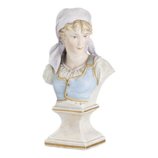 19th Century Porcelain Female Bust For Sale