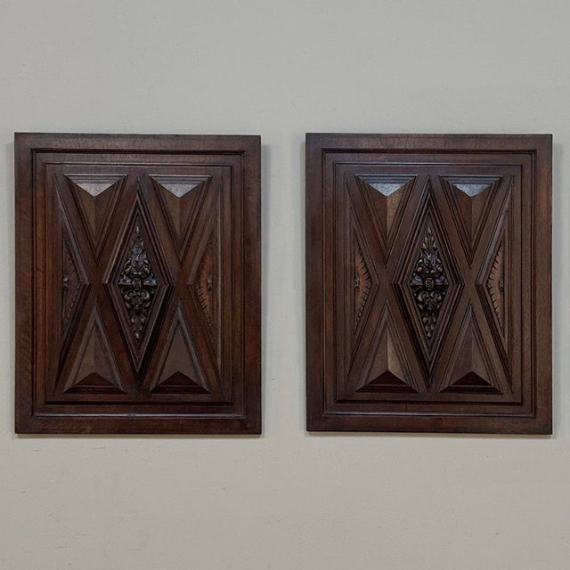 Mid 19th Century Pair of 19th Century French Renaissance Revival Walnut Panels in the Henry II Style For Sale - Image 5 of 5