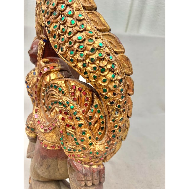 Vintage Hand Carved Wooden Tibetan Totem For Sale - Image 10 of 13