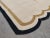 Casa Cosima Handmade Cotton Scalloped Rug, Light Yellow with Tan and Black Border - 9'x12' For Sale - Image 4 of 10