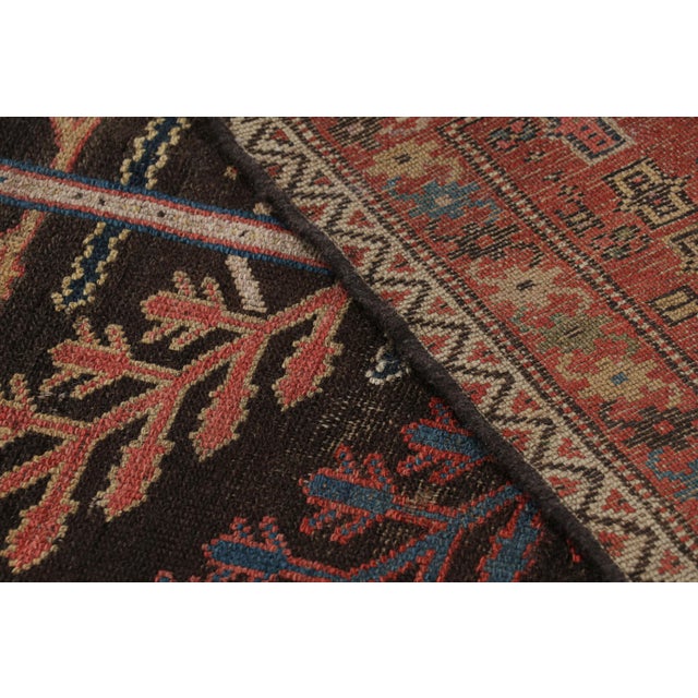 Orange Antique Persian Runner Rug With Polychromatic Floral Patterns - Rug & Kilim For Sale - Image 8 of 8