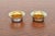 A gorgeous pair of antique Arts & Crafts or Art Nouveau period Favrile iridescent art glass finger bowls or salt cellars...