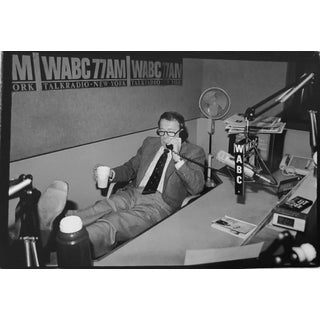 Fred McDarrah, Vintage Signed Silver Gelatin Photograph Bob Grant Radio Personality Photo, 1994 For Sale