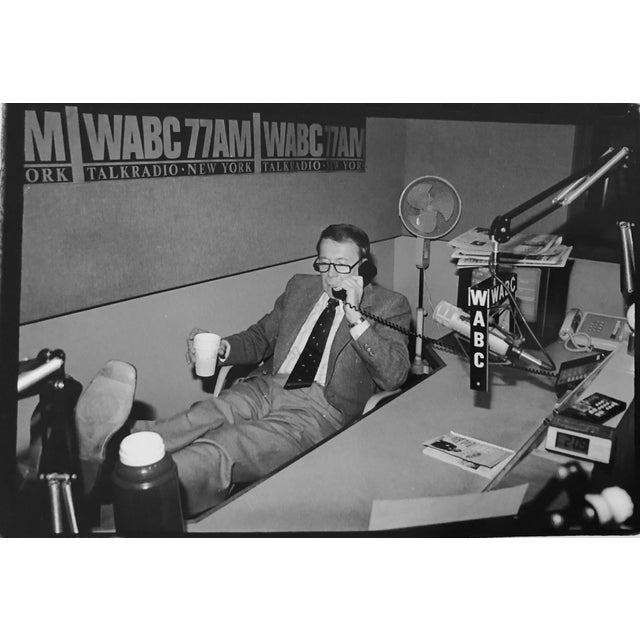 Fred McDarrah, Vintage Signed Silver Gelatin Photograph Bob Grant Radio Personality Photo, 1994 For Sale