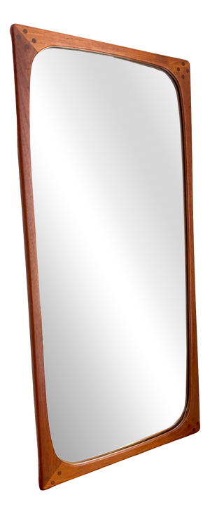 Vintage Scandinavian Modern Teak Wall Mirror attributed to Aksel Kjersgaard, 1960s