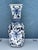 Vintage Floral Blue & White Vase For Sale - Image 4 of 5