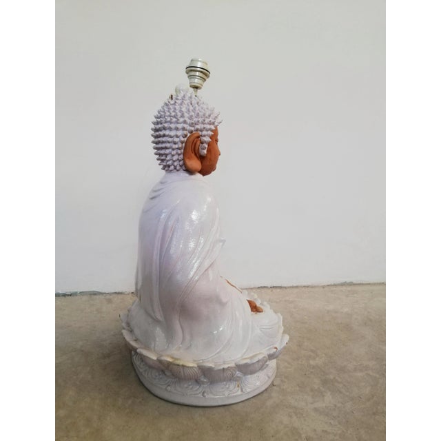 Large Ceramic Buddha Sculpture Lamp, 1970s For Sale - Image 18 of 18