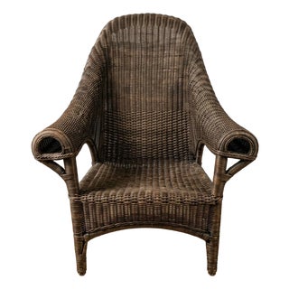 Arts & Crafts Rattan and Wicker Pair of Armchairs For Sale