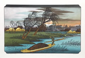 Michael Knigin "Seba (After Hiroshige)" Serigraph