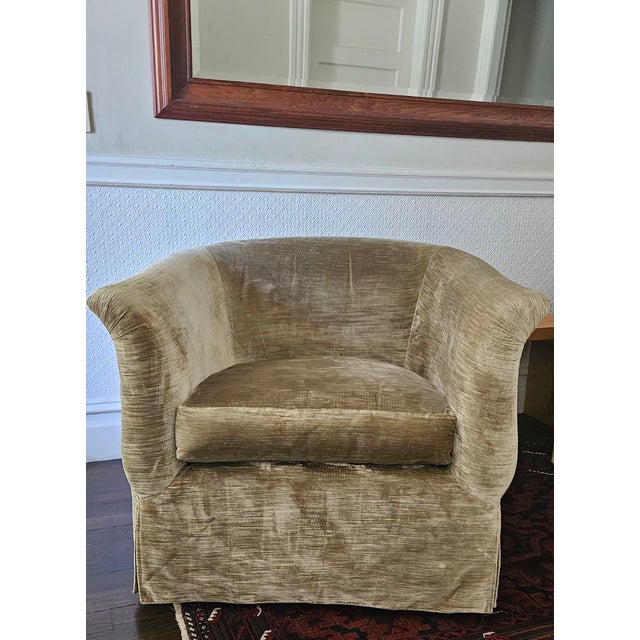 Pair of Marge Carson Swivel Club Chairs For Sale - Image 9 of 9