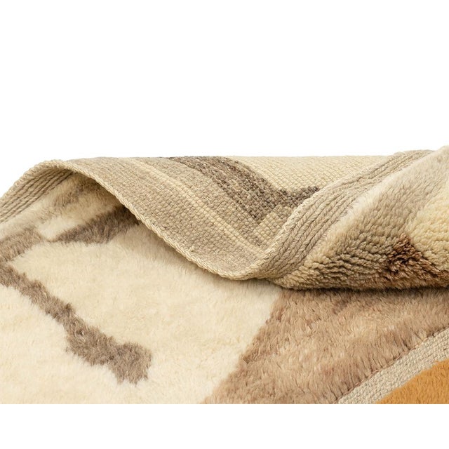 Oversize Hand-Knotted Moroccan Wool Rug | 13'9" X 10' | One of a Kind For Sale - Image 6 of 8