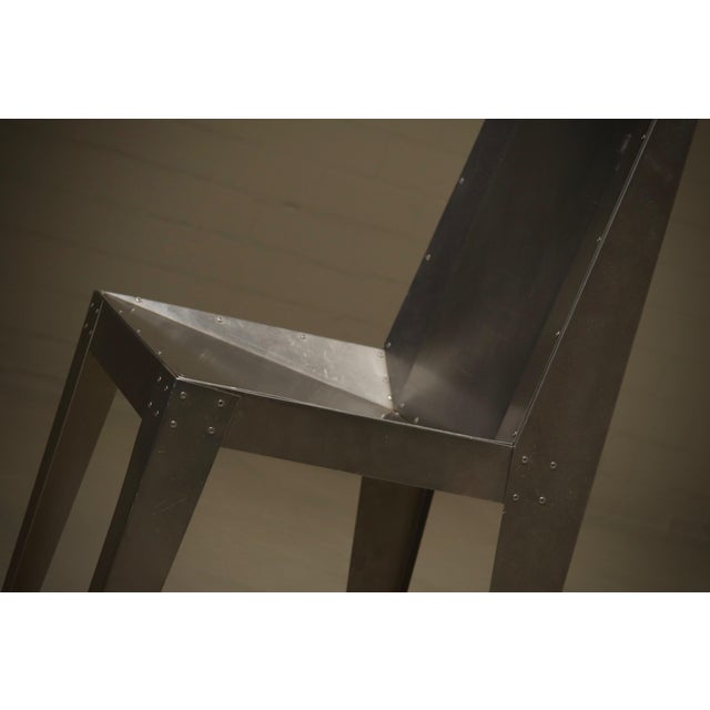 Metal Prototype Aluminum Side Chair, 1980s For Sale - Image 7 of 13