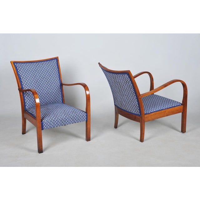 Art Deco Armchairs in Walnut, 1920s, Set of 2 For Sale - Image 15 of 15