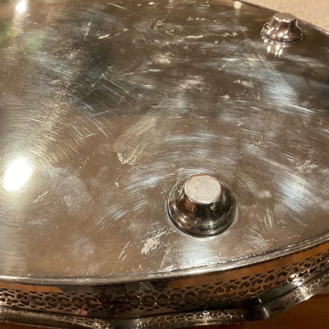 Sheffield English Pireced Silverplate Serving or Gallery Tray For Sale - Image 18 of 18