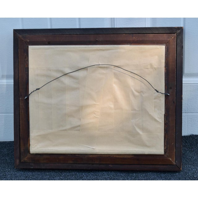Antique Lithograph Walnut Ebonized Victorian Style Frame Rococo Style Print For Sale - Image 16 of 16