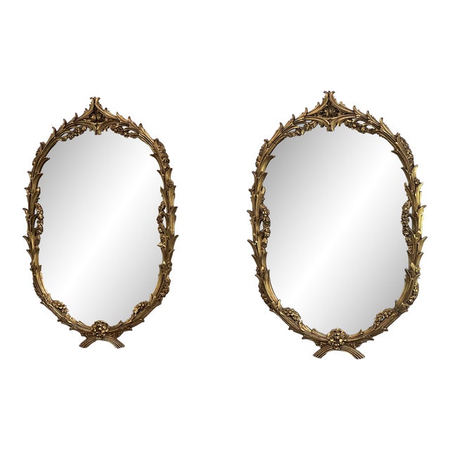 Pair of Antique Ornate Gilded French Mirrors Chairish