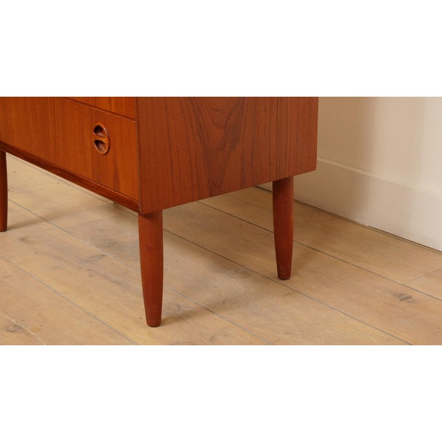 Brown Vintage Chest of Drawers in Teak, 1950s For Sale - Image 8 of 12