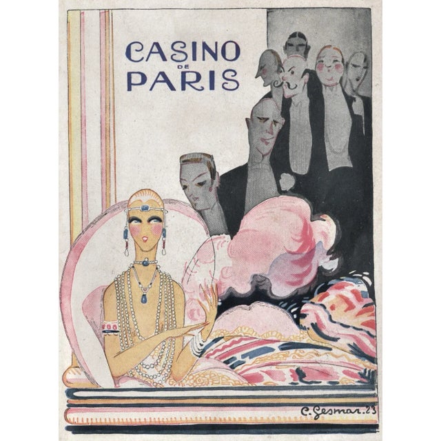 These are fragile and VERY RARE! This is a set of 2 French Art Deco music hall program covers that date to 1922-23. They...