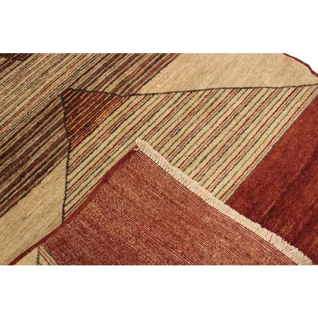 Beige Modern Gabbeh Beige/Red Wool Rug - 2'11'' X 5'1'' For Sale - Image 8 of 10