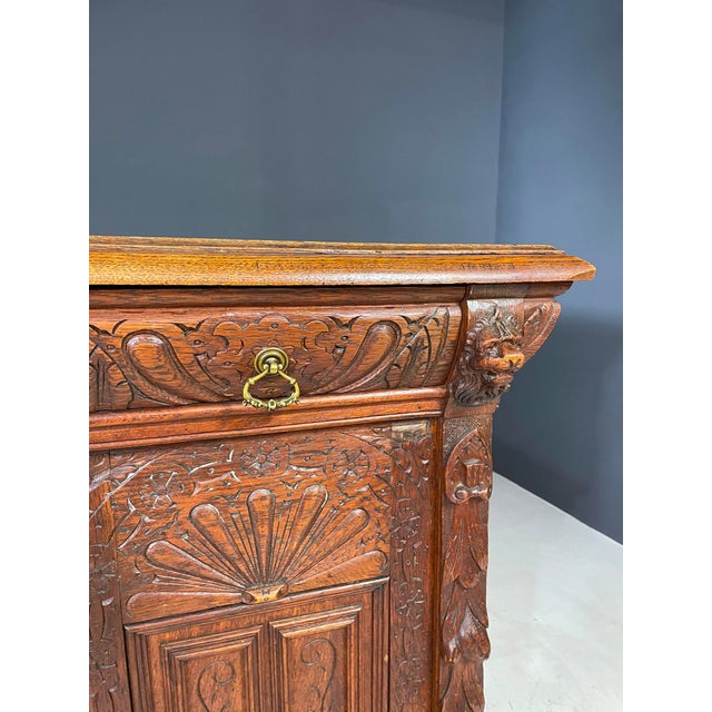 20th Century Carved Wooden Cabinet, 1940s For Sale - Image 4 of 17