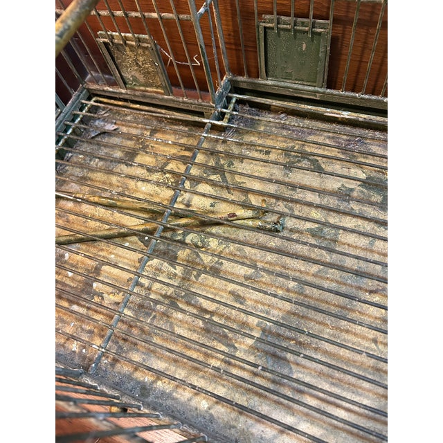 Enormous Vintage Metal Bird Cage For Sale - Image 4 of 13