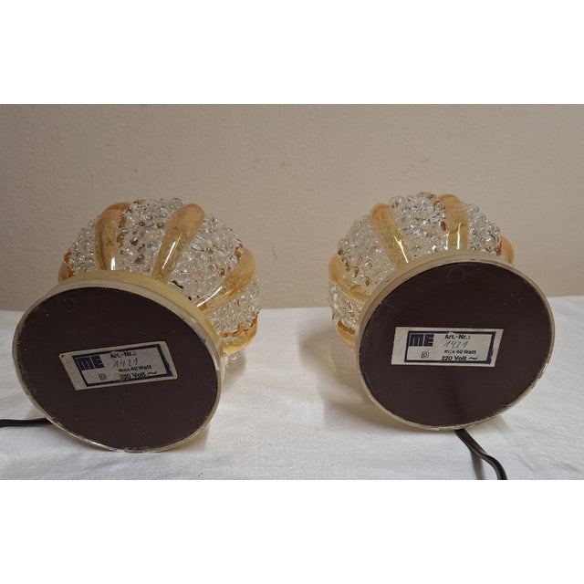 Goldenrod Vintage German Bedside Lamps from Marbach, 1970s, Set of 2 For Sale - Image 8 of 9
