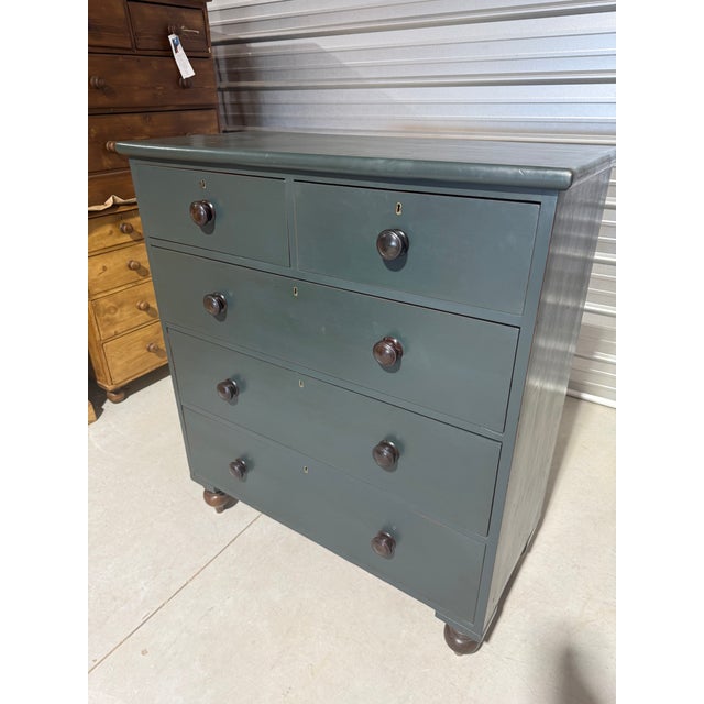 Wood Antique Two Over Three Drawers - Painted Chest of Drawers From England For Sale - Image 7 of 18