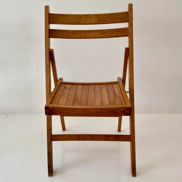 Vintage Wood Folding Chairs, Made in Yugoslavia For Sale - Image 11 of 12