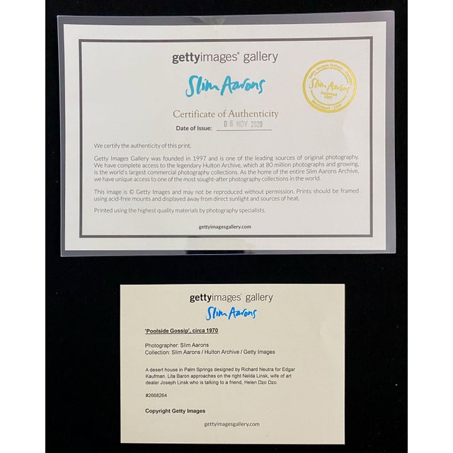 1970s "Poolside Gossip" 40x60 C-Print by Slim Aarons W/ Coa For Sale - Image 9 of 11