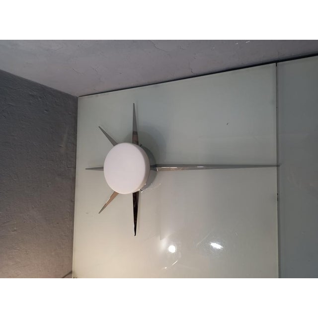 Metal Stella Cometa Wall Sconce in Chrome in the style of Gio Ponti For Sale - Image 7 of 15