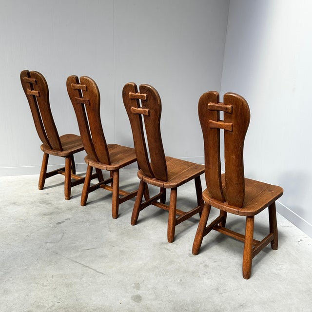 Vintage Dining Chairs attributed to De Puydt, Belgium, 1960s, Set of 4 For Sale - Image 10 of 12