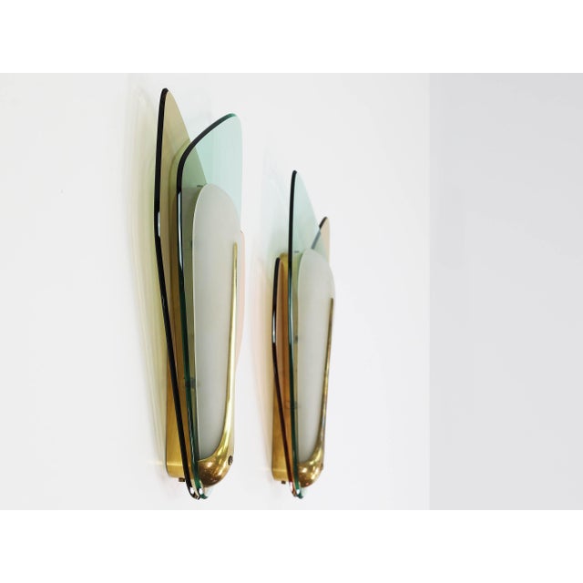 Large Wall Sconces by Max Ingrand for Fontana Arte, Italy, 1955, Set of 2 For Sale - Image 11 of 14