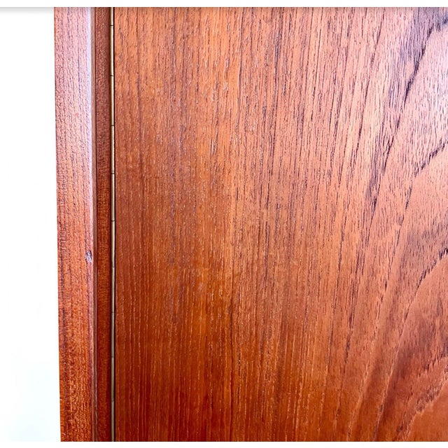 Small Mid-Century Scandinavian Modern Wardrobe in Teak Veneer, 1960s For Sale - Image 15 of 17