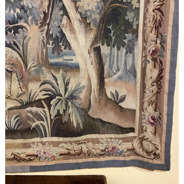 Verdure Tapestry from Aubusson, 19th Century For Sale - Image 5 of 13